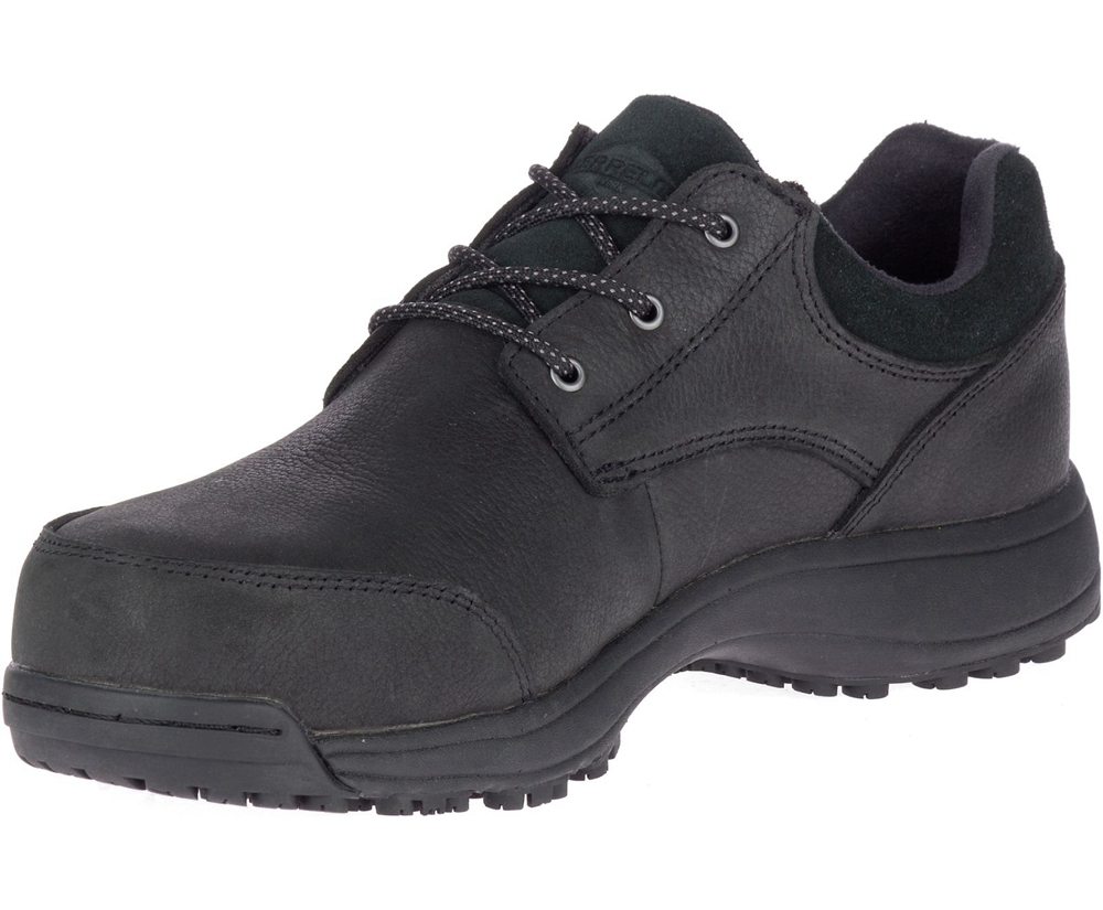 Tenis Homem - Merrell Sutton Oxford Steel Toe - Pretas - INJ316785
